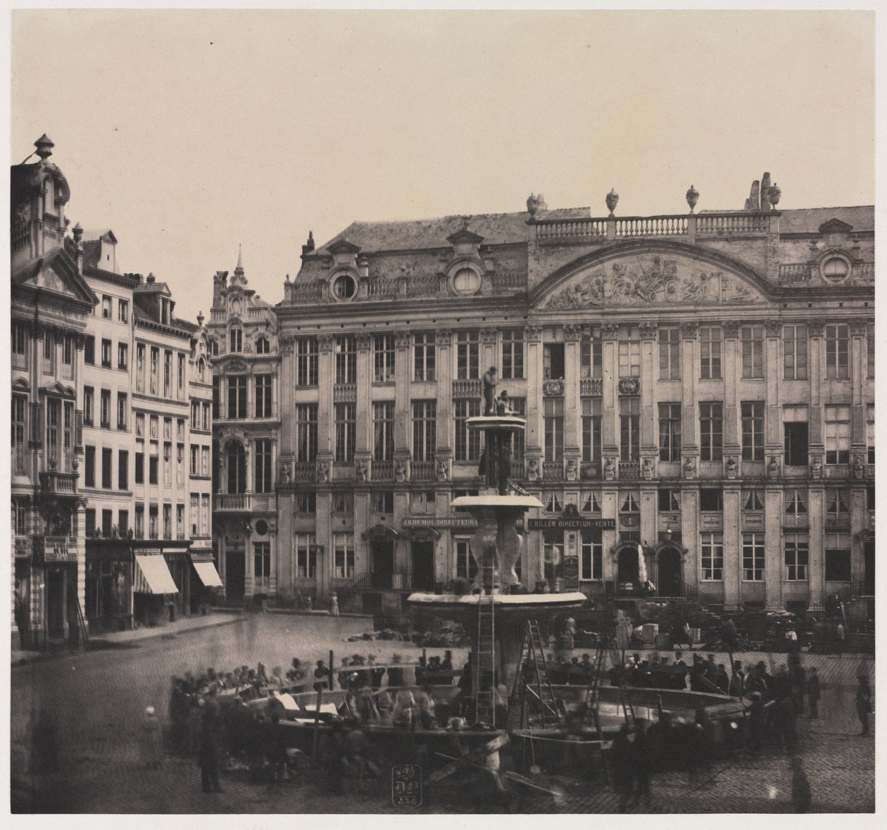 Bez tytułu (Budowa Pamiątkowej Fontanny) autorstwa Louis Pierre Theophile Dubois de Nehaut