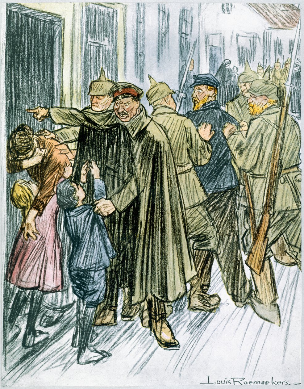 „Mężowie i ojcowie”, 1916 autorstwa Louis Raemaekers