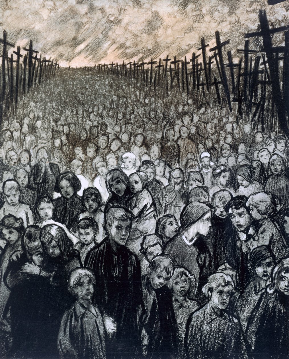 „Kreuzland, Kreuzland uber Alles”, 1916 autorstwa Louis Raemaekers
