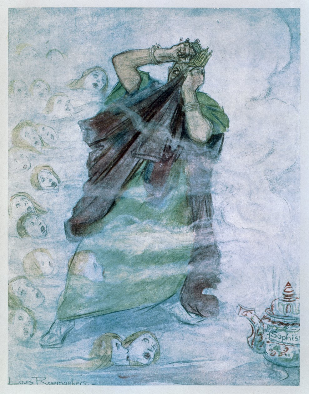 „Lusitania: Koszmar Heroda”, 1915 „Czy oni płaczą „Matka” czy „Morderstwo”, 1916 autorstwa Louis Raemaekers