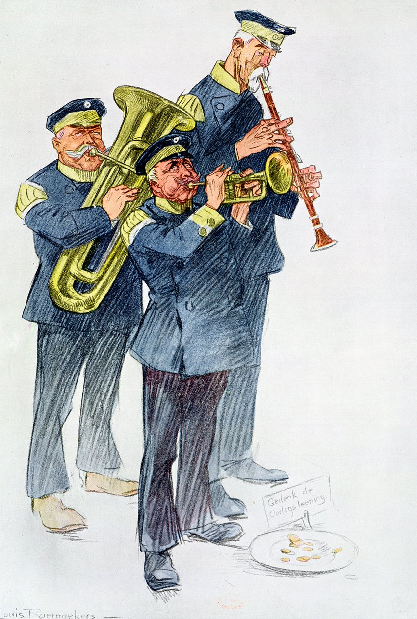 „Muzyka na pożyczkę wojenną”, 1916 autorstwa Louis Raemaekers