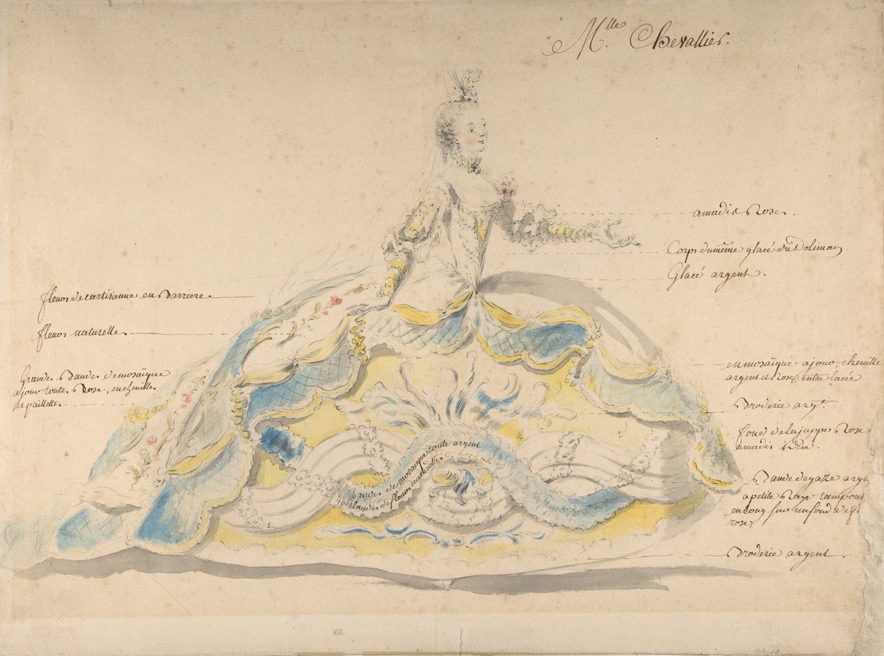 Panna Marie-Jeanne Fesch Chevallier, . autorstwa Louis Rene Boquet