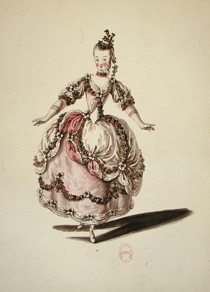 Kostium Pasterza na balet (akwarela na papierze) autorstwa Louis Rene Boquet