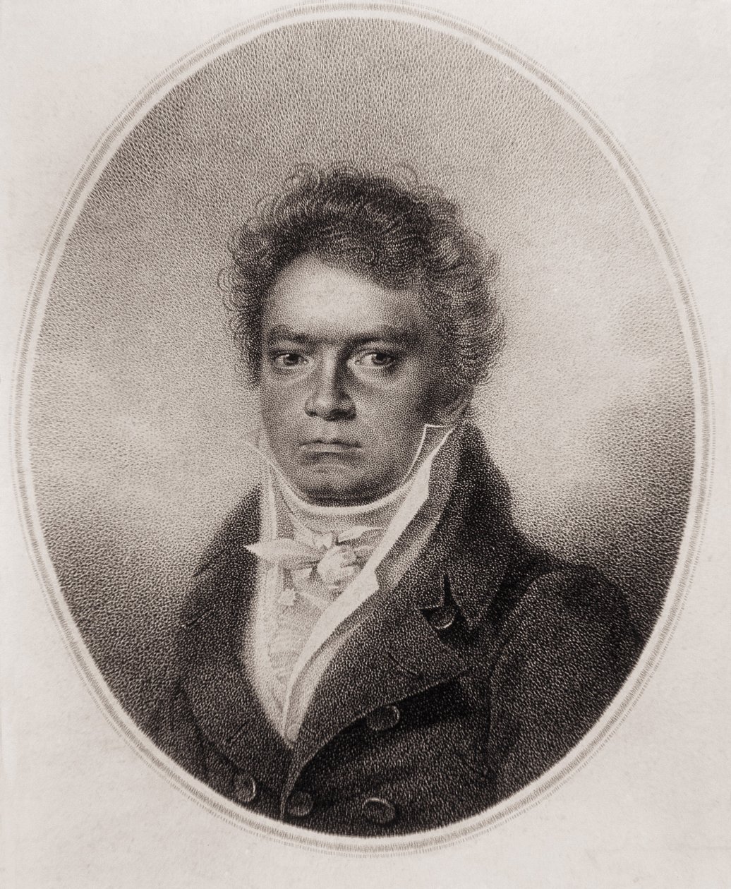 Beethoven, Ludwig, van. niemiecki kompozytor (grawerunek) autorstwa Louis Rene Letronne