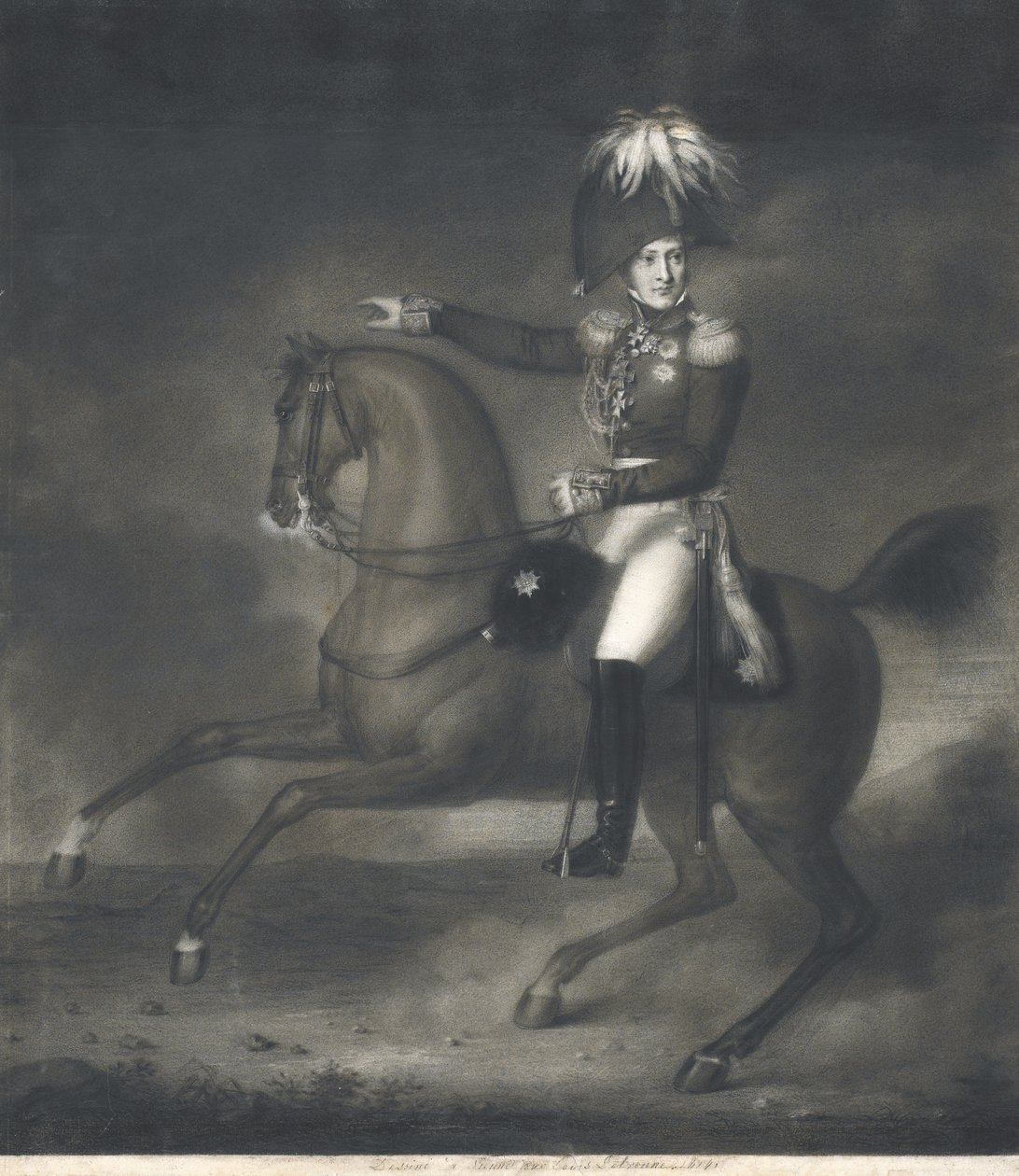 Portret hrabiego Aleksandra Iwanowicza Czernyszowa 1786-1857 autorstwa Louis Rene Letronne