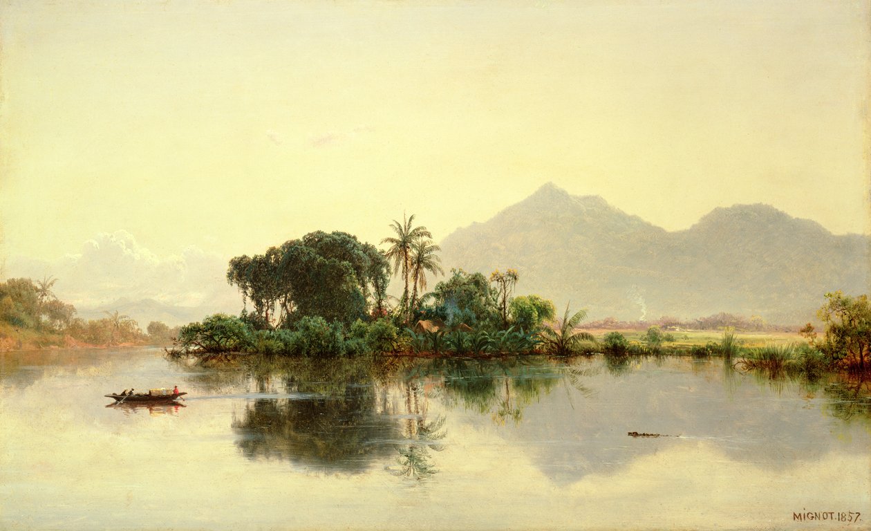 Nad Orinoko, Wenezuela, 1857 autorstwa Louis Rémy Mignot