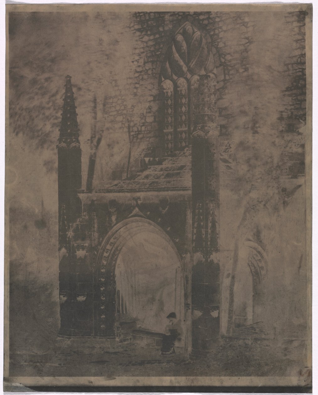 Fontanna Notre Dame w Saint-Brieuc, Bretania, około. 1853. autorstwa Louis Rémy Robert