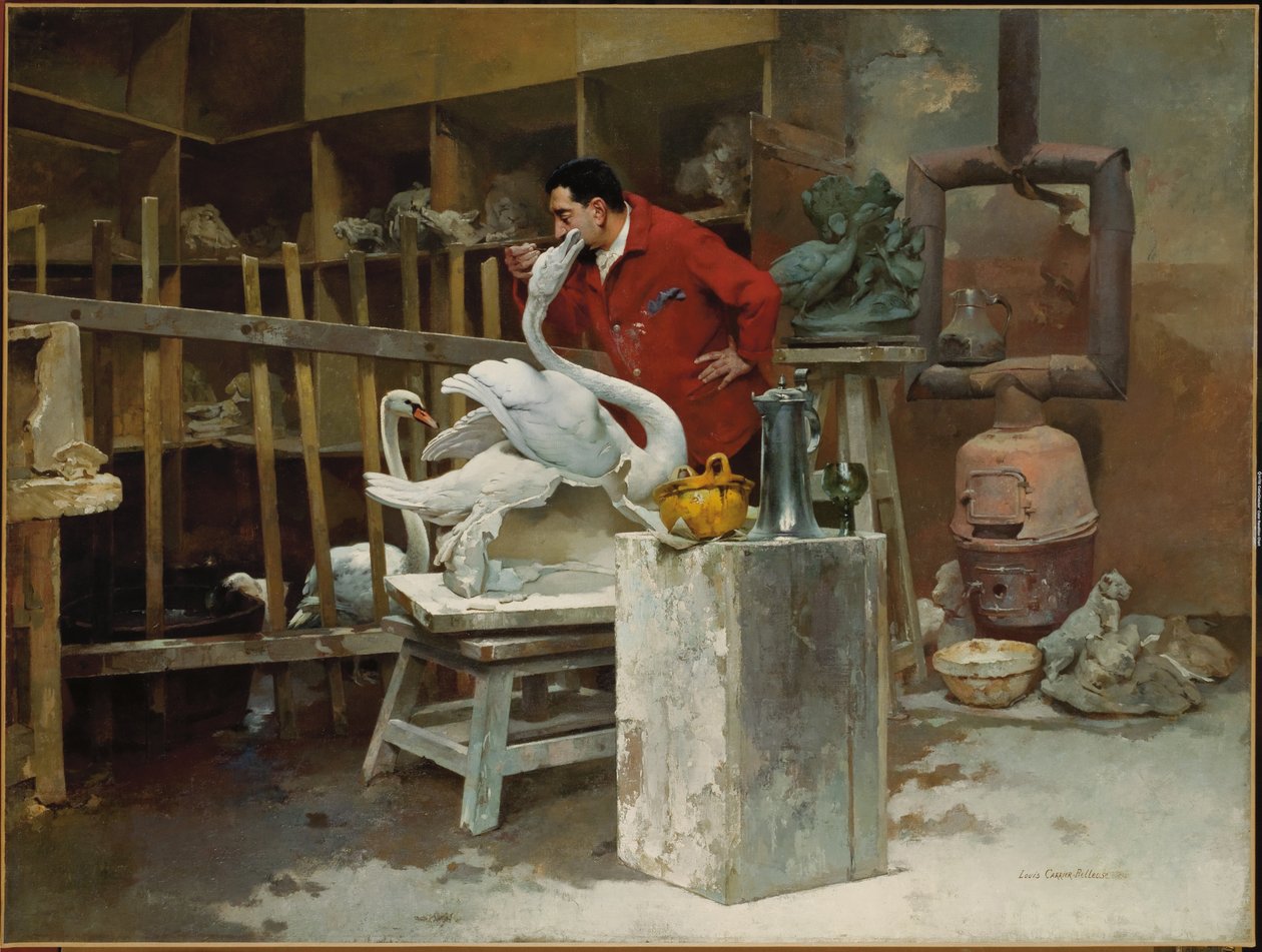 Rzeźbiarz zwierząt, 1894 autorstwa Louis Robert Carrier Belleuse