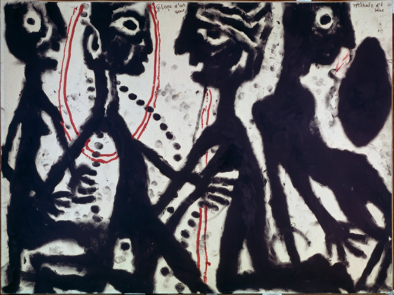 Srebrny lód, hebanowe lustro autorstwa Louis Soutter