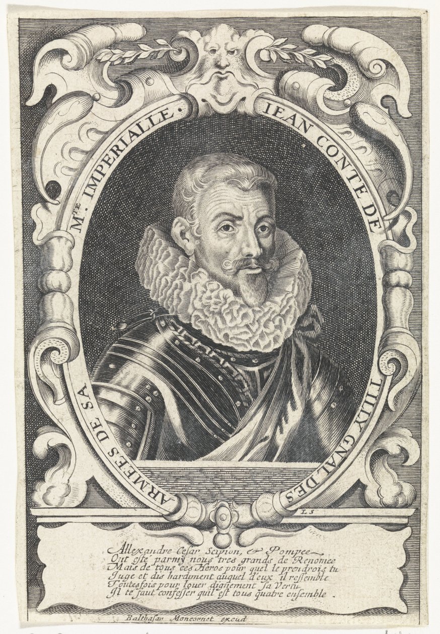 Portret Johanna Tserclaesa, hrabiego Tilly autorstwa Louis Spirinx