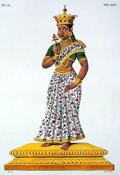 Swaha żona Agni, grawerowana przez C. de Motte (1785-1836) (kolor lito) autorstwa Louis Thomas (after) Bardel