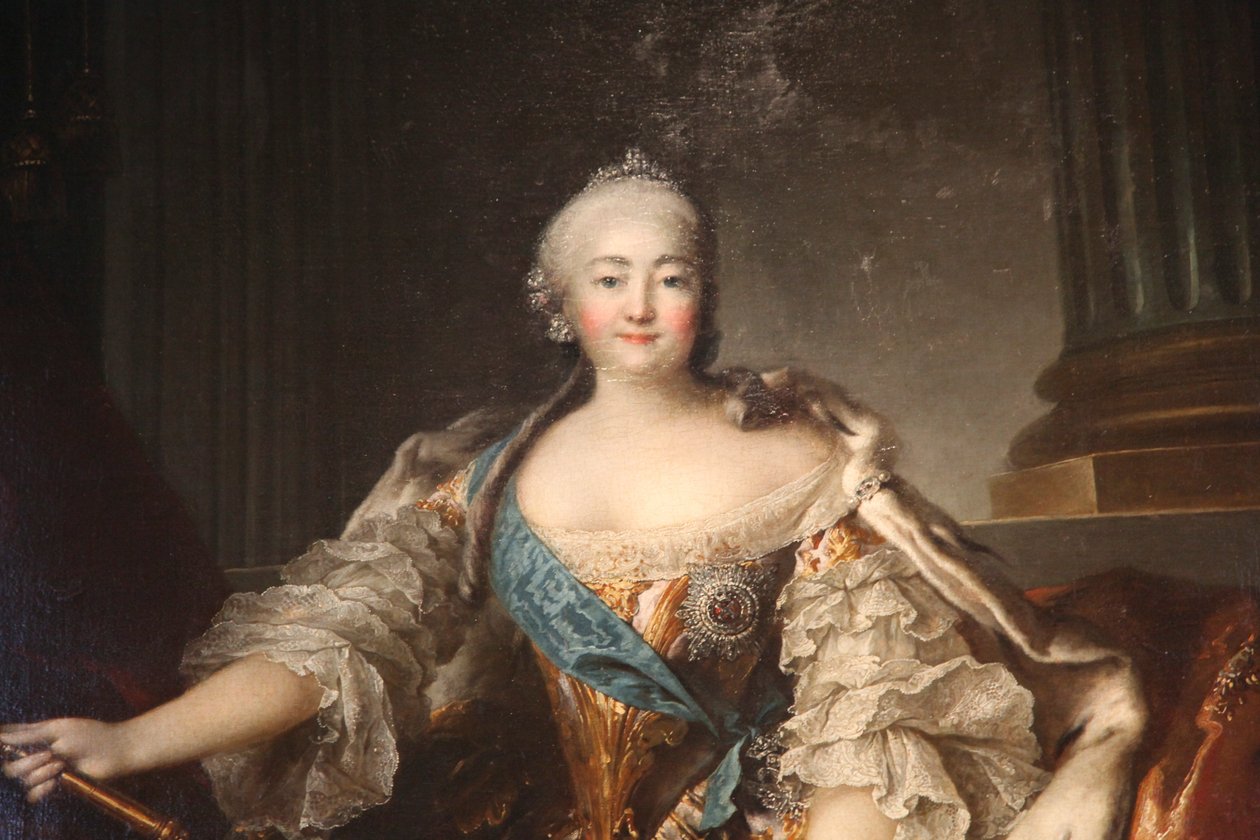 „Portret cesarzowej Elżbiety Pietrownej”, 1758 autorstwa Louis Tocqué