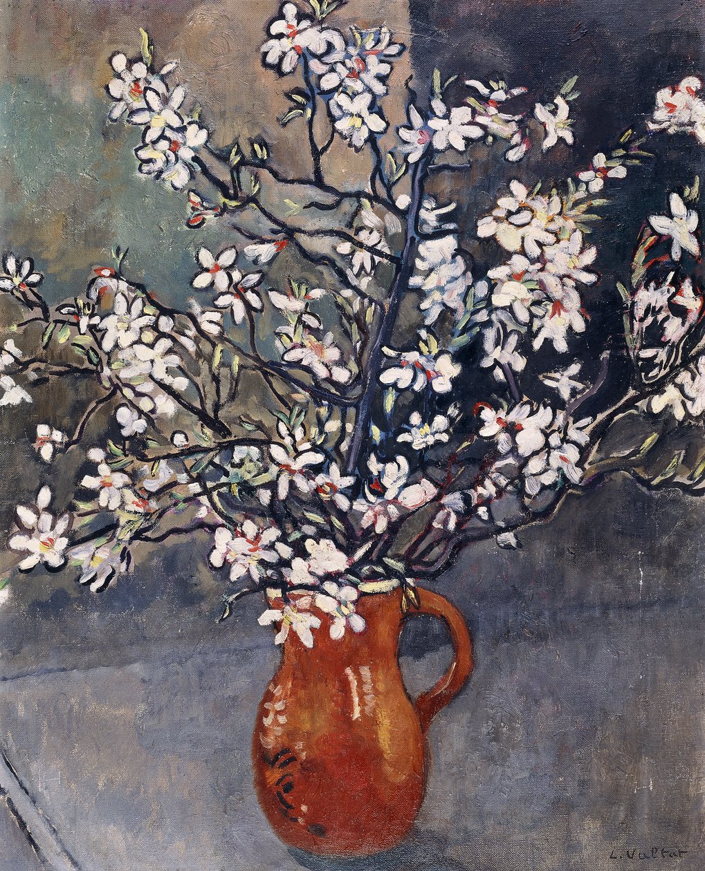 Kwiat migdałowca, ok. 1925 r. (olej na płótnie) autorstwa Louis Valtat