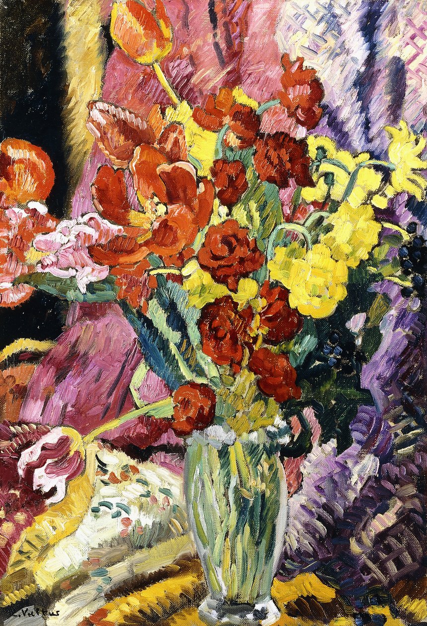 Bukiet kwiatów, ok. 1930 r. (olej na płótnie) autorstwa Louis Valtat