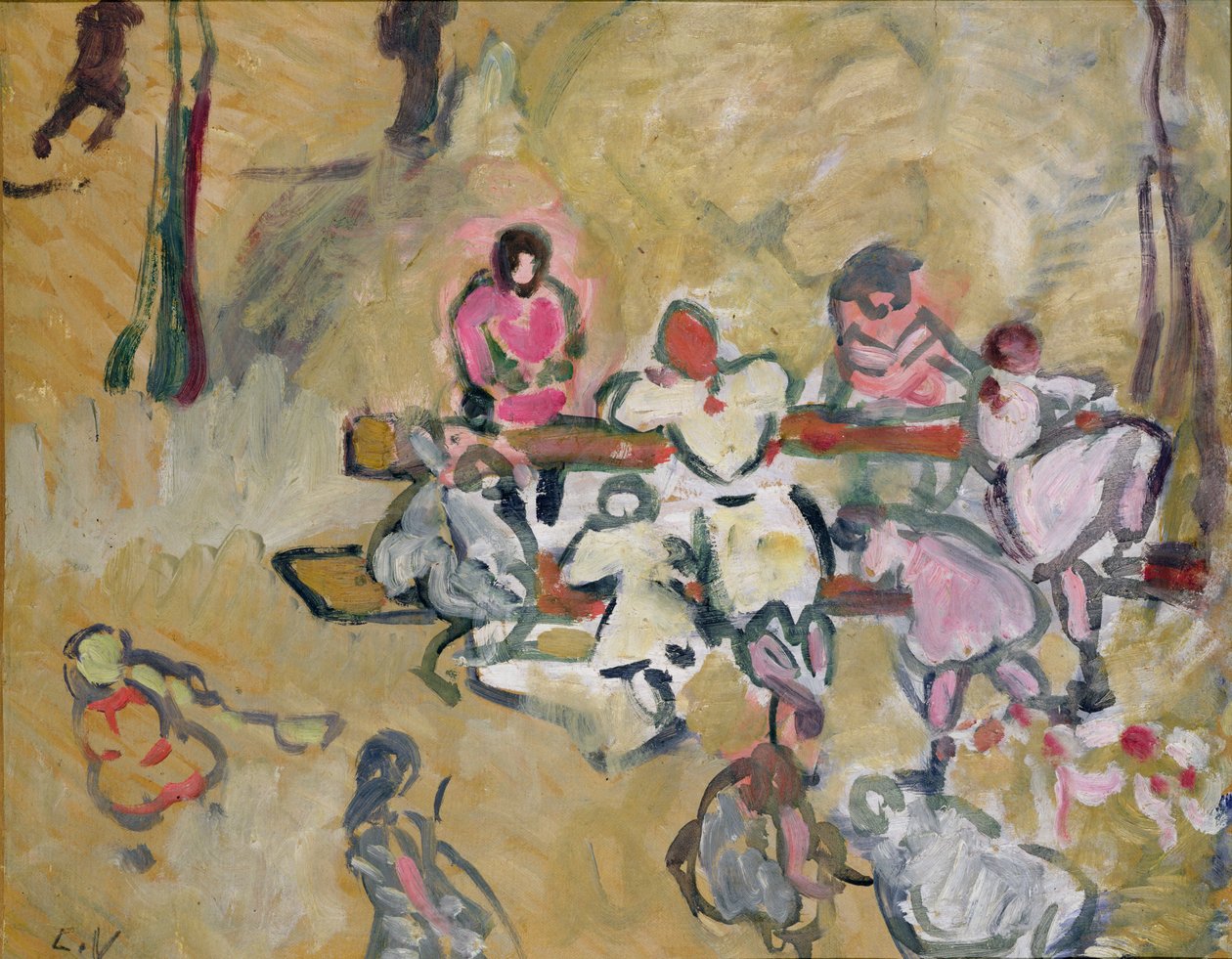 Dzieci bawiące się na Rue Caulaincourt, ok. 1907-14 (olej na płótnie) autorstwa Louis Valtat