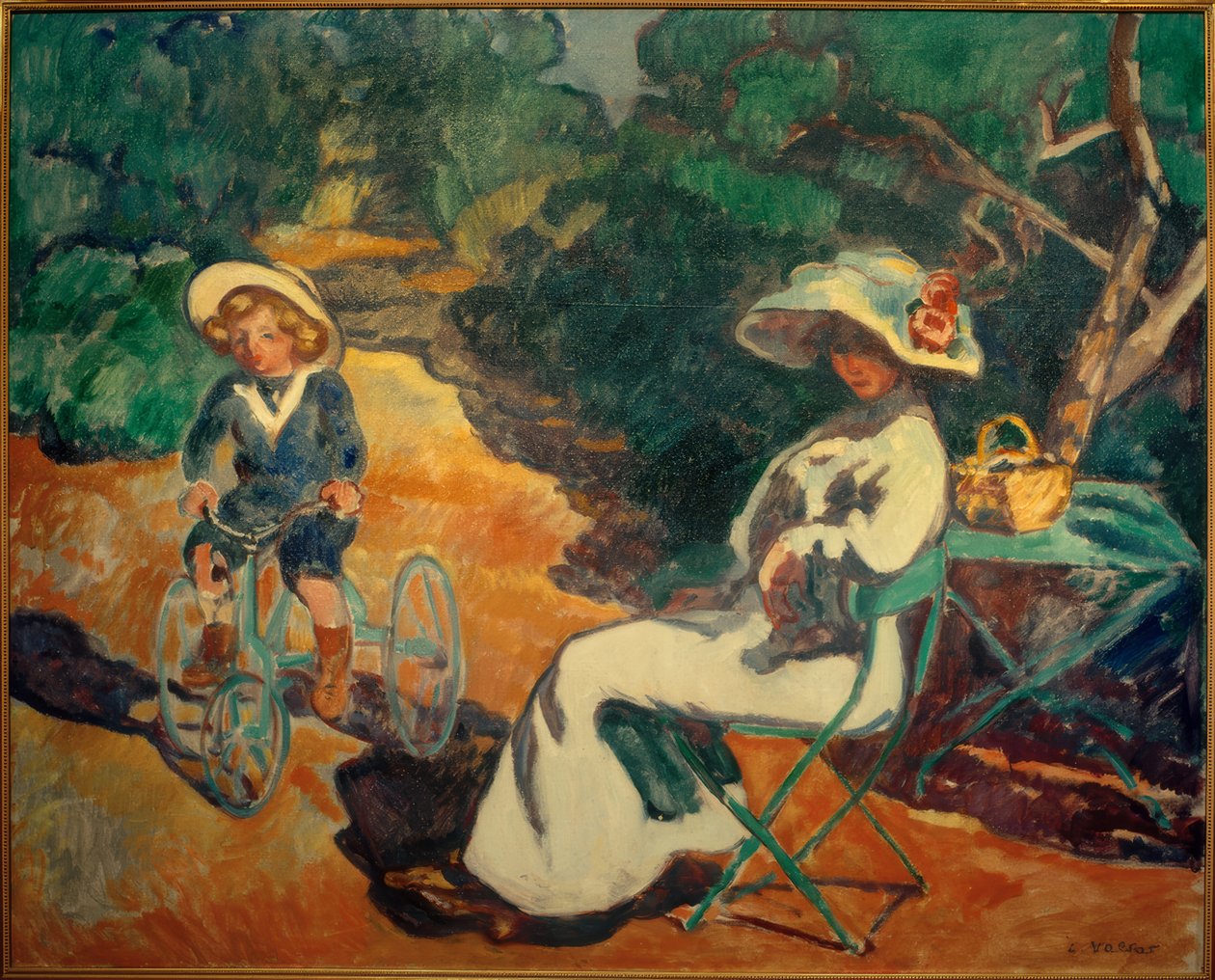 Dziecko na trójkołowym rowerze autorstwa Louis Valtat