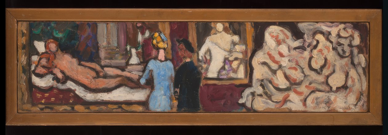 Studia nad Wenus z Urbino Tycjana i florą, stworzone podczas wystawy "Sztuka włoska" w Petit Palais. autorstwa Louis Valtat