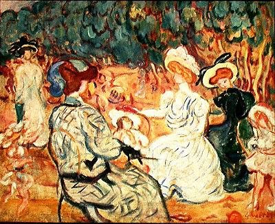 O polimento Playschool (óleo sobre tela) autorstwa Louis Valtat