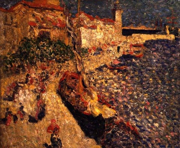 Port, ok. 1915 r. (olej na płótnie) autorstwa Louis Valtat