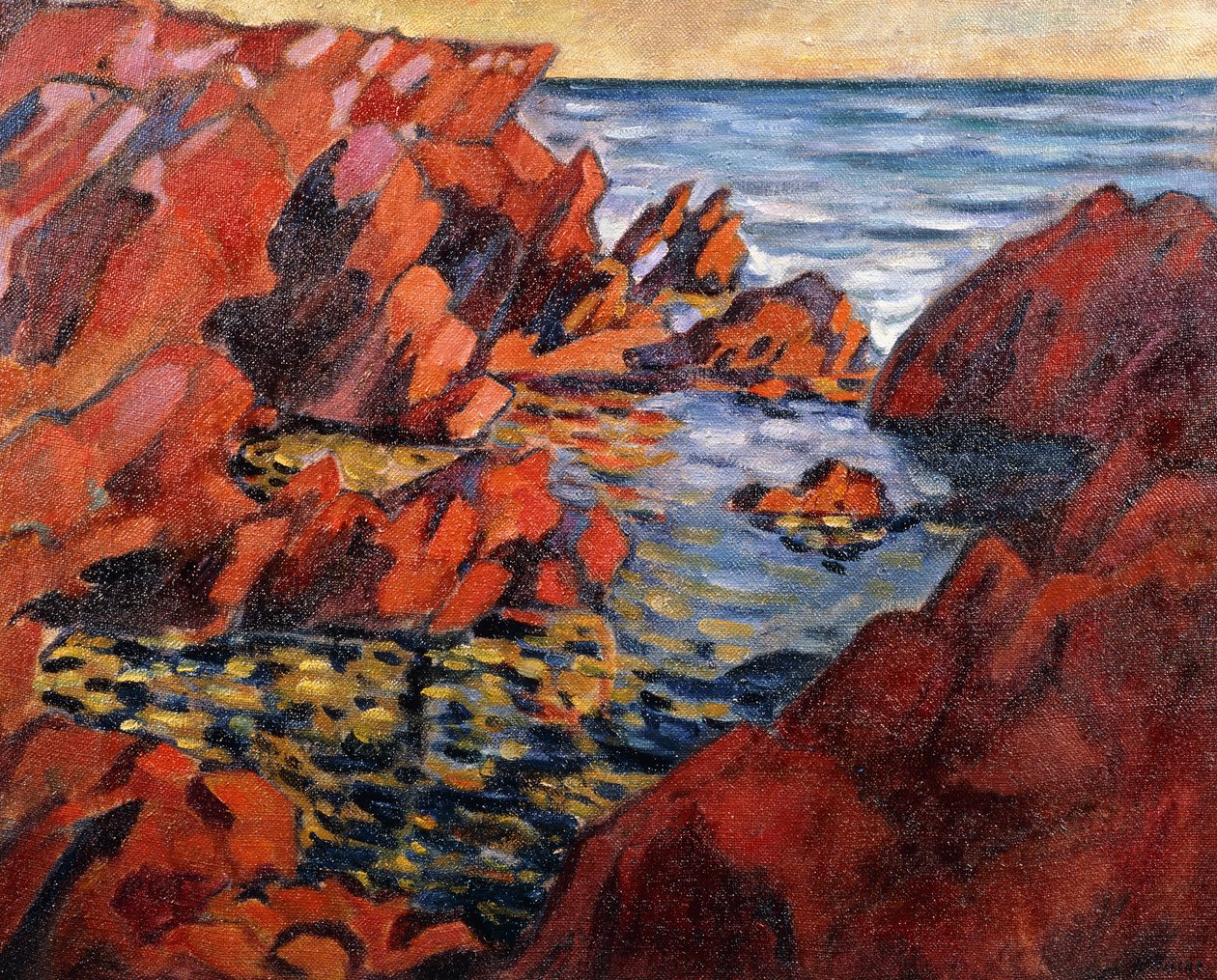 Morze na wyjeździe; Morze Czerwone, ok. 1917/1918 (olej na płótnie) autorstwa Louis Valtat