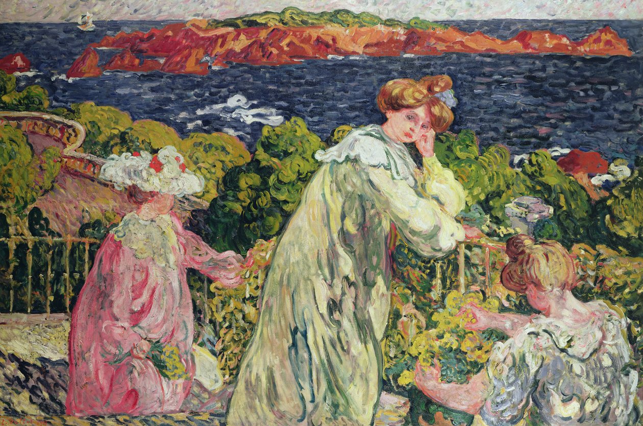 Trzy kobiety na balkonie autorstwa Louis Valtat