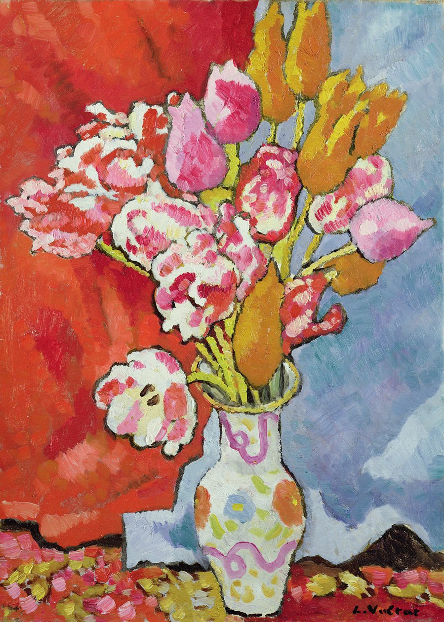 Tulipany, ok. 1935 r. (olej na płótnie) autorstwa Louis Valtat