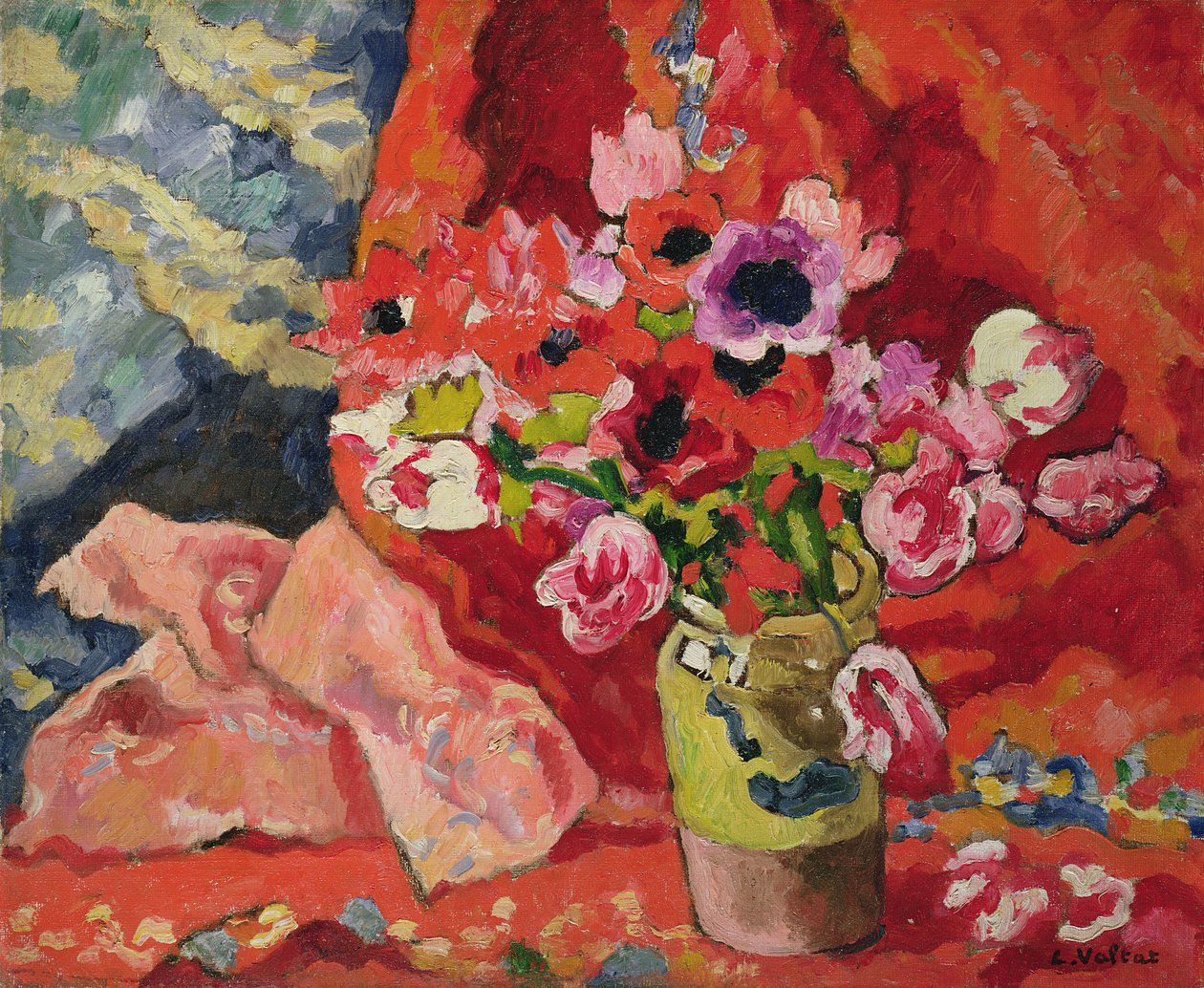 Wazon kwiatów autorstwa Louis Valtat
