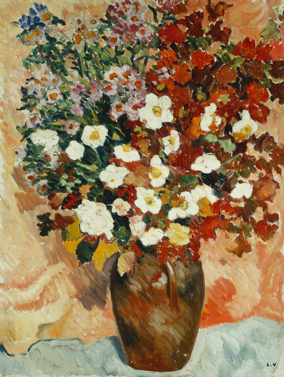 Wazon kwiatów; Vase de Fleurs, ok. 1929 r. (olej na płótnie) autorstwa Louis Valtat