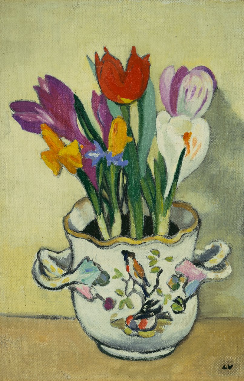 Wazon z kwiatami, ok. 1920 r. (olej na płótnie) autorstwa Louis Valtat