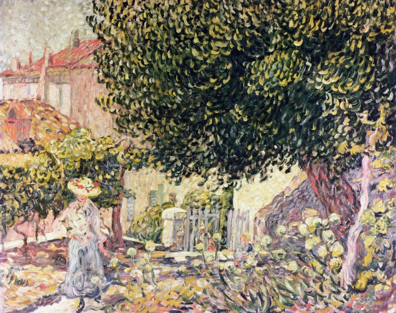 Kobieta w ogrodzie autorstwa Louis Valtat