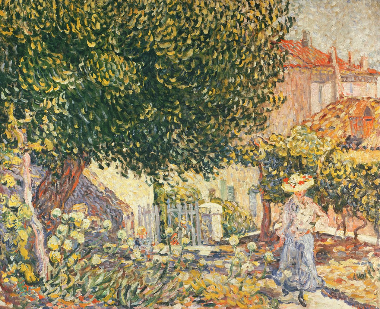 Kobieta w ogrodzie autorstwa Louis Valtat