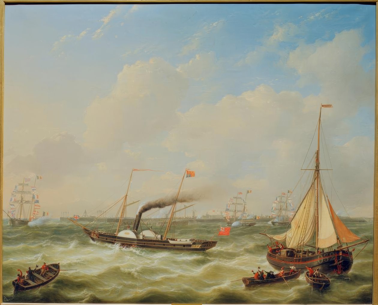 Królowa Wiktoria w Ostendzie 1843 / Gem. autorstwa Louis Verboeckhoven