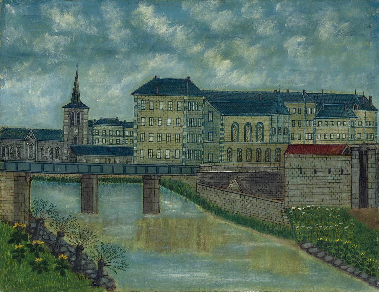 Instytucja Saint Marie, Belfort (olej na płótnie) autorstwa Louis Vivin