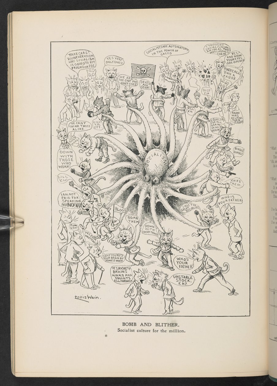 Socjalizm, od str. 46, Louis Wain Annual autorstwa Louis Wain