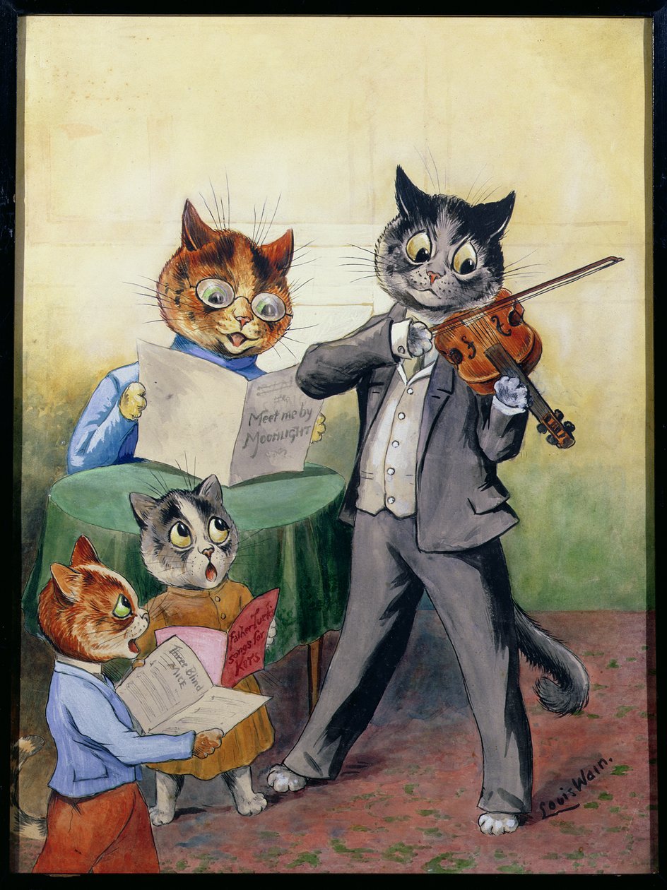 Rodzina Mewsical (sic!) autorstwa Louis Wain