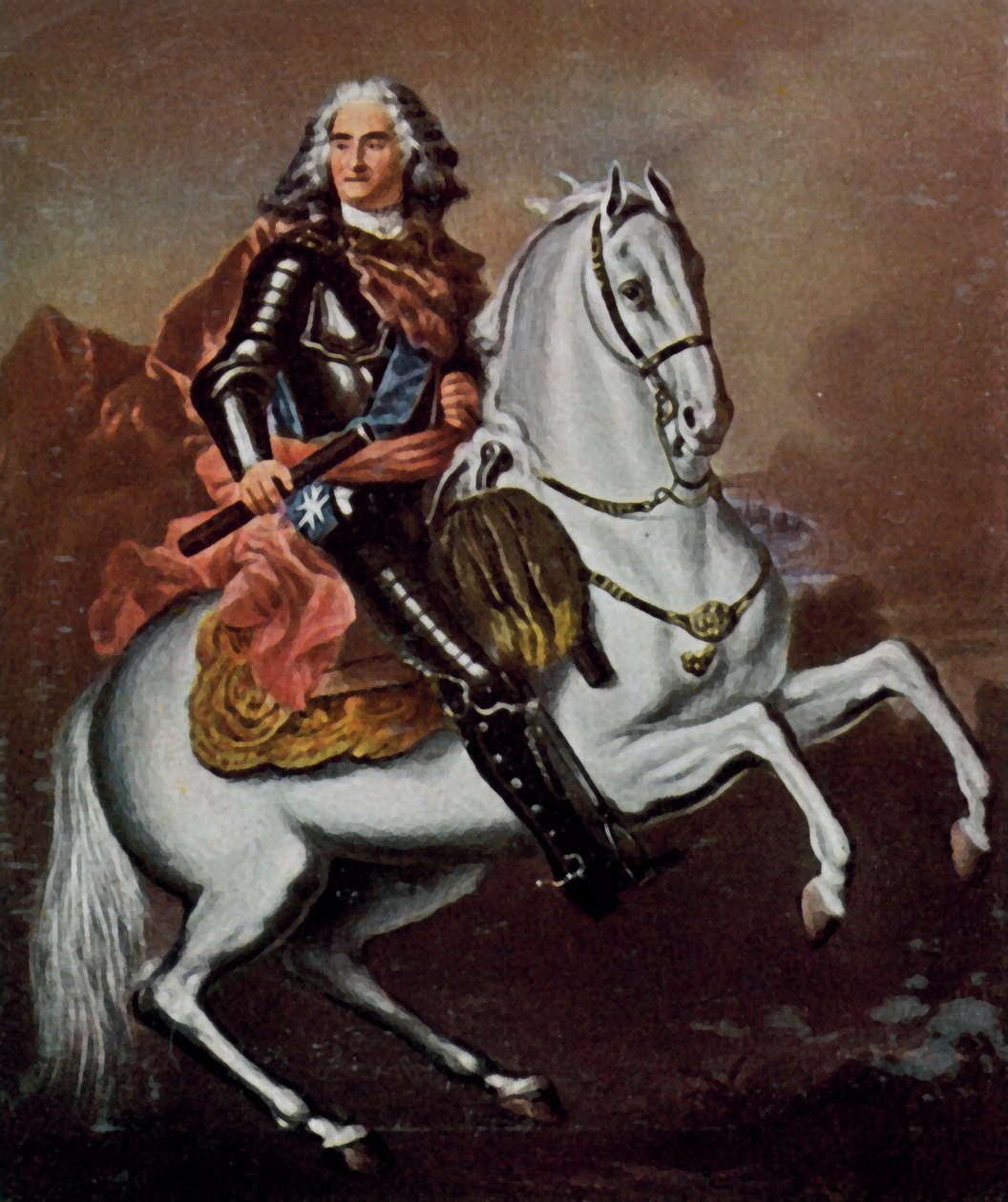 August the Strong autorstwa Louis de (after) Silvestre