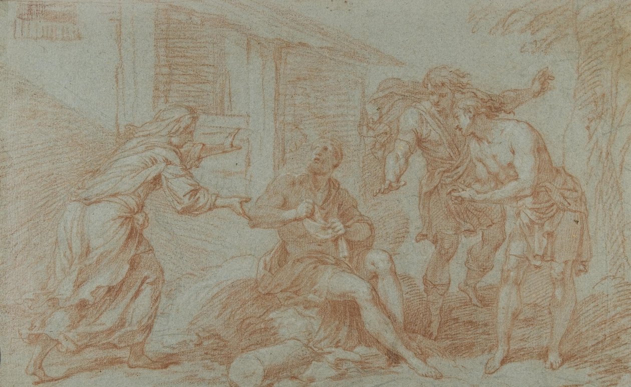 Sokrates biorąc zatruty puchar autorstwa Louis de Boullogne the Younger