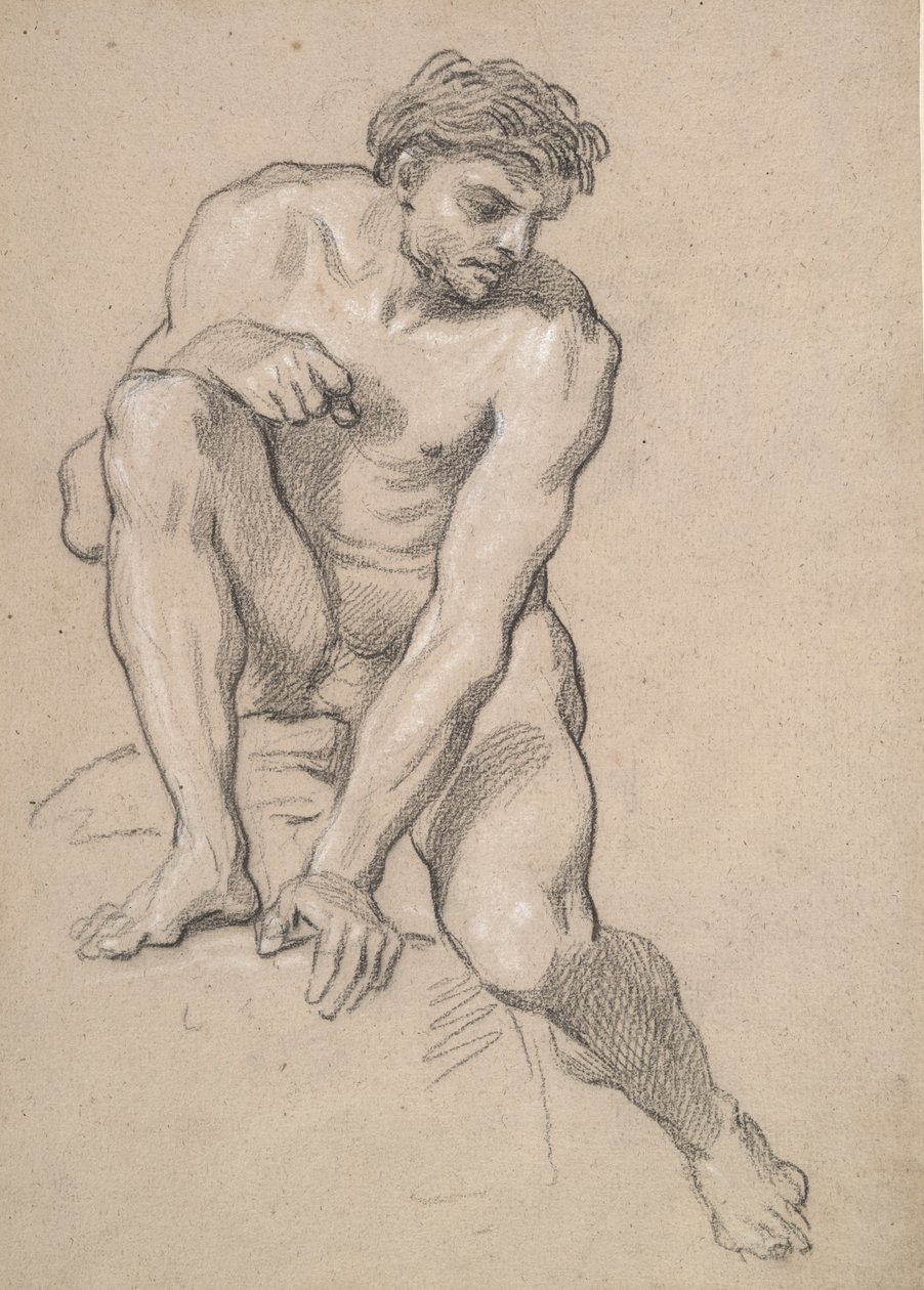 Studium aktu męskiego autorstwa Louis de Boullogne the Younger