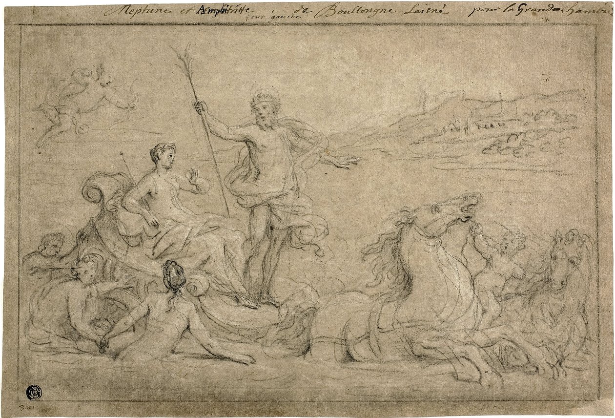 Triumf Neptuna i Amfitryty, 1706-07 autorstwa Louis de Boullongne