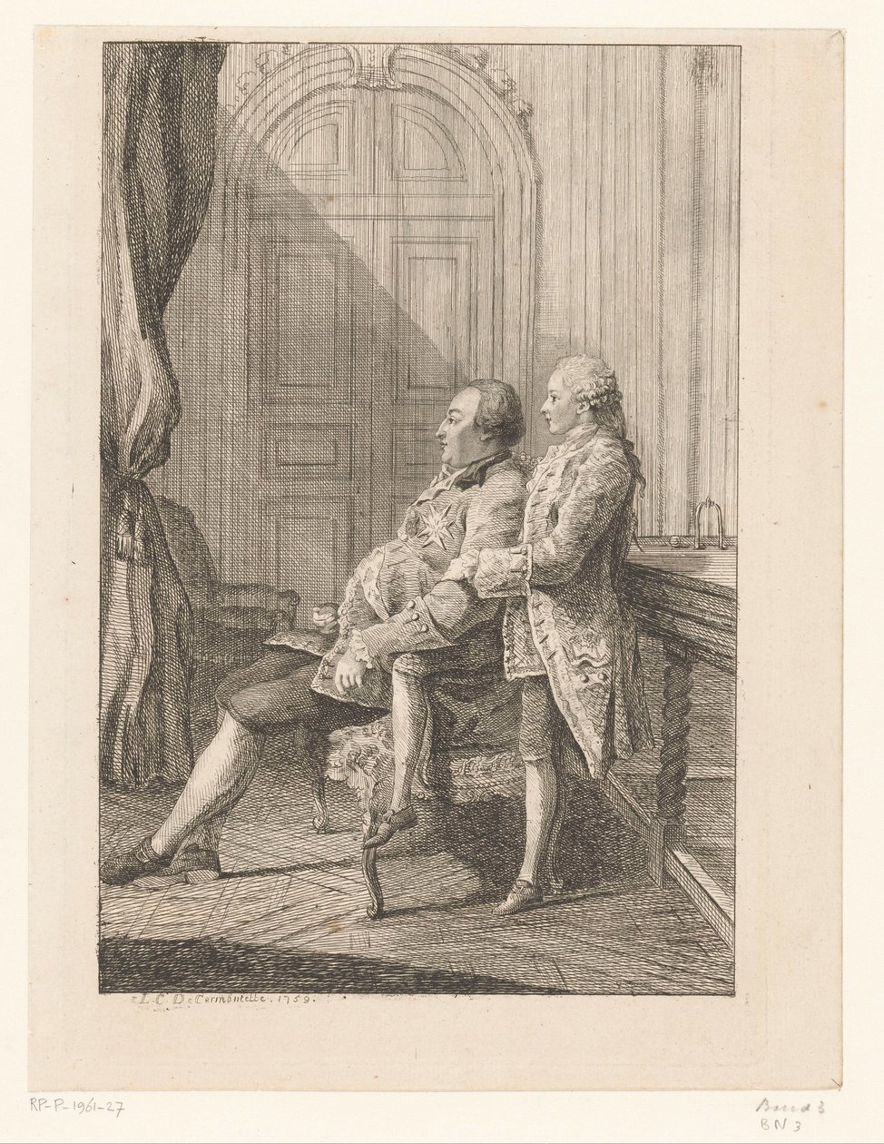 Portret Ludwika Filipa I z Orleanu i jego syna Ludwika Filipa II z Orleanu autorstwa Louis de Carmontelle