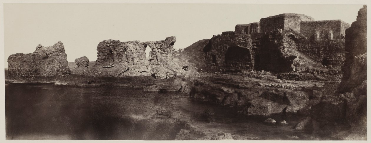 Kaalat el Athlit, Syria, Widok od morza, 1859. autorstwa Louis de Clercq