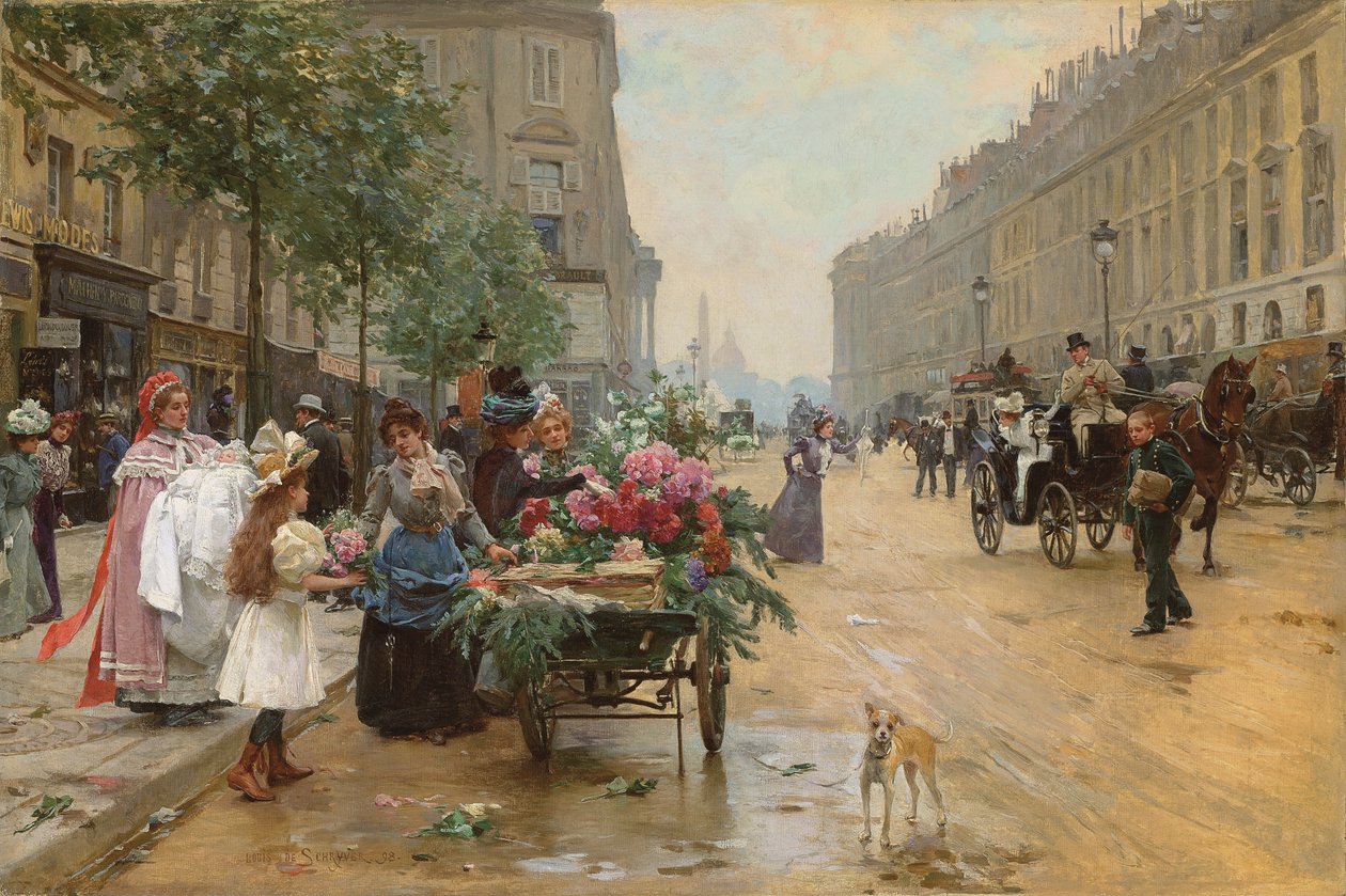 Rue Royale, Paryż autorstwa Louis de Schryver