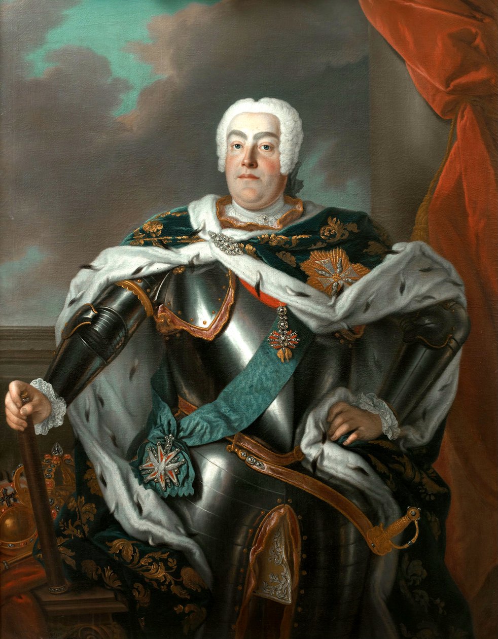 Portret Augusta III Polski (po 1733) autorstwa Louis de Silvestre