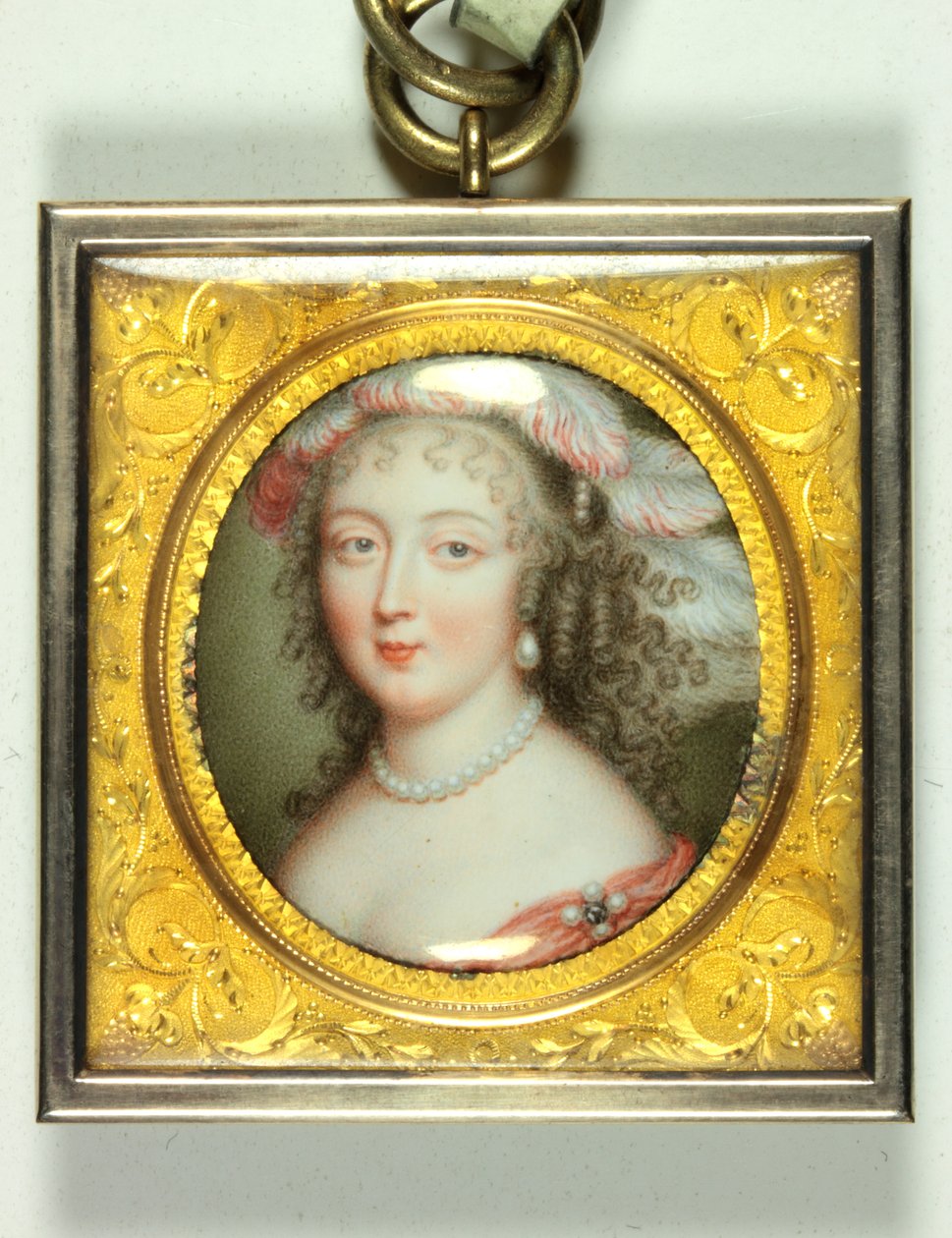 Pani o imieniu Barbara Villiers, księżna Cleveland (emalia) autorstwa Louis du Guernier