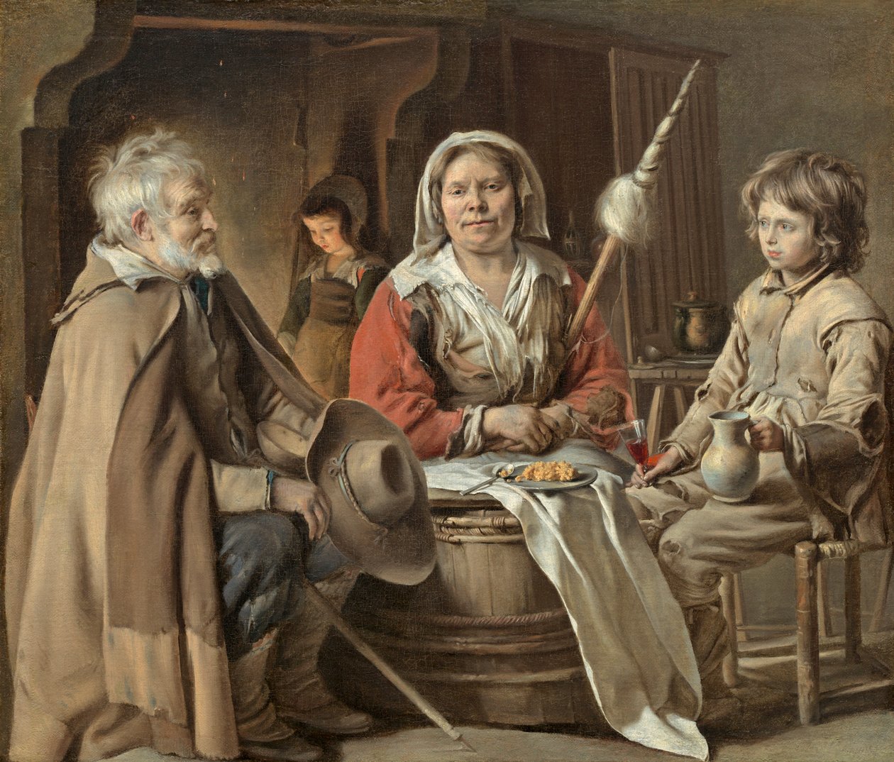 Wnętrze chłopskie, ok.1645 autorstwa Louis le Nain