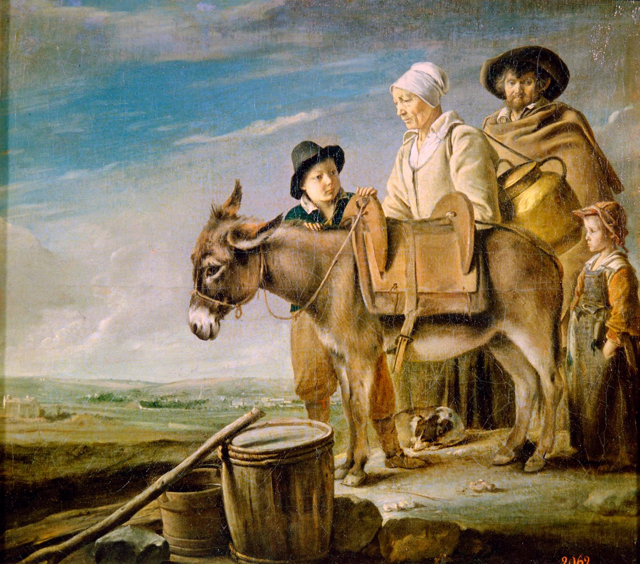 Rodzina Milkmaids, 1641. autorstwa Louis le Nain