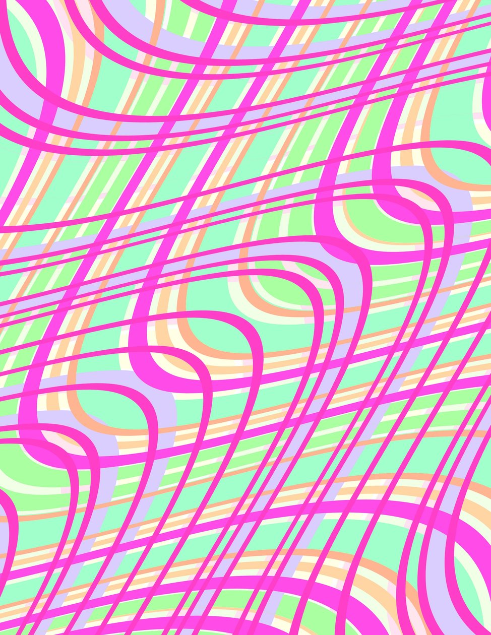 Swirly Check, 2011 (cyfrowy) autorstwa Louisa Hereford