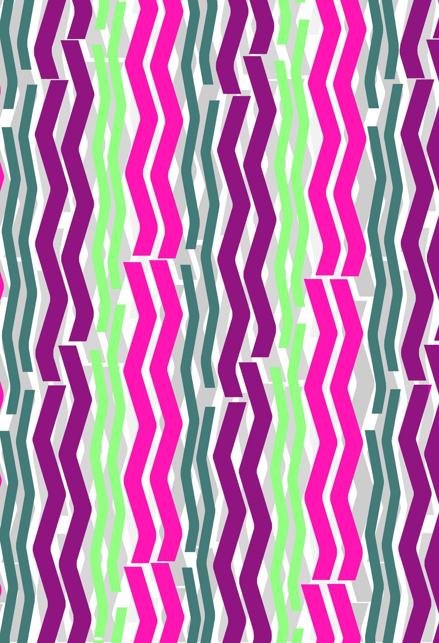 Zig Zag Stripes, 2014 Media cyfrowe autorstwa Louisa Hereford