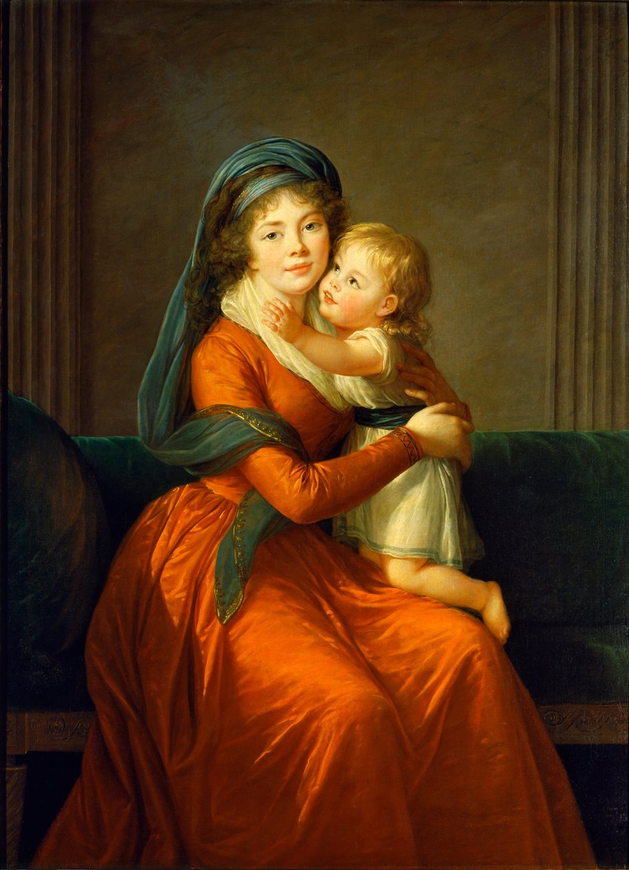 Portret księżniczki Aleksandry Golicyny i jej syna Piotra autorstwa Elisabeth Louise Vigee Lebrun