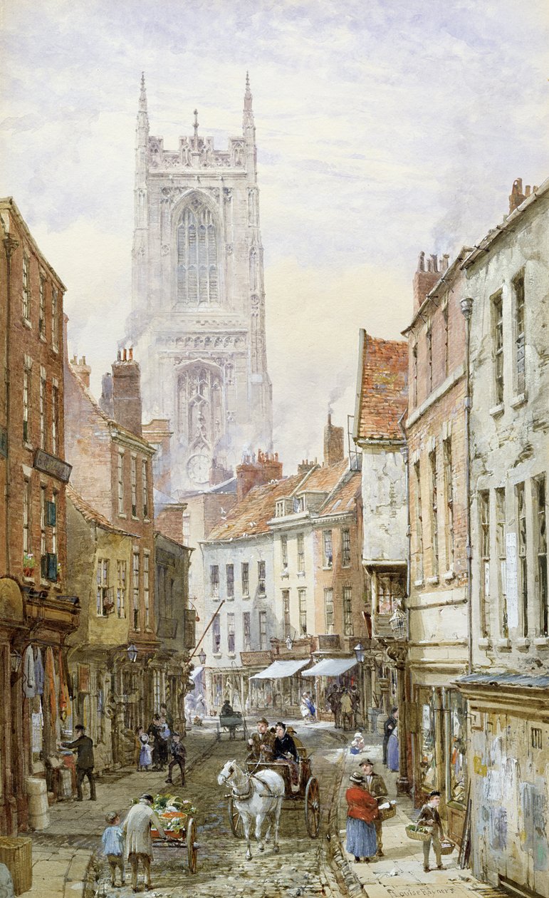 Widok na Irongate, Derby autorstwa Louise Ingram Rayner